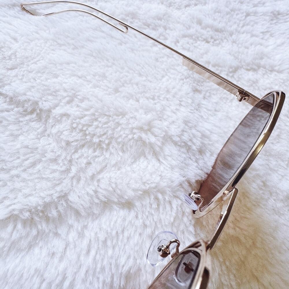 Seraphina Brown Geometric Sunglasses - Picture 7 of 13